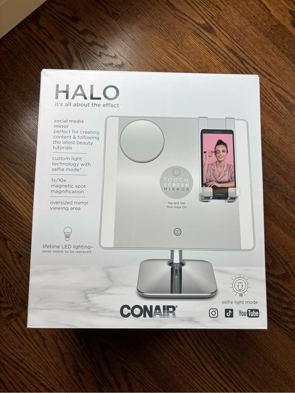 Conair Halo Touch Screen LED Vanity Mirror - White
